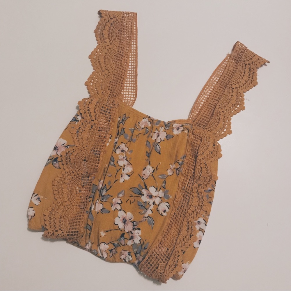 Charlotte Russe Lace Floral Top